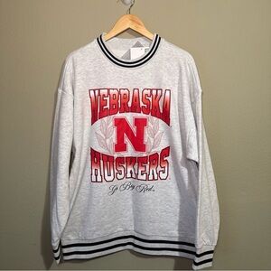 NWT Nebraska Huskers Gameday Couture Women's Oversized Sweatshirt - Size Large